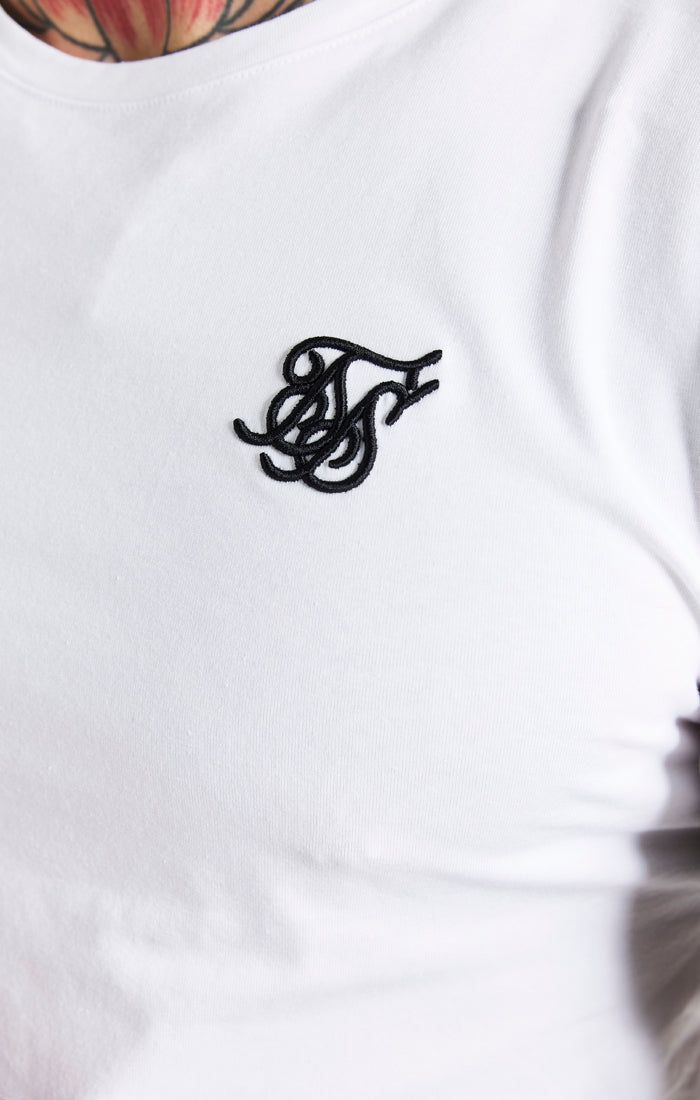 White Essential Muscle Fit T-Shirt sold by Siksilk product image thumbnail 2
