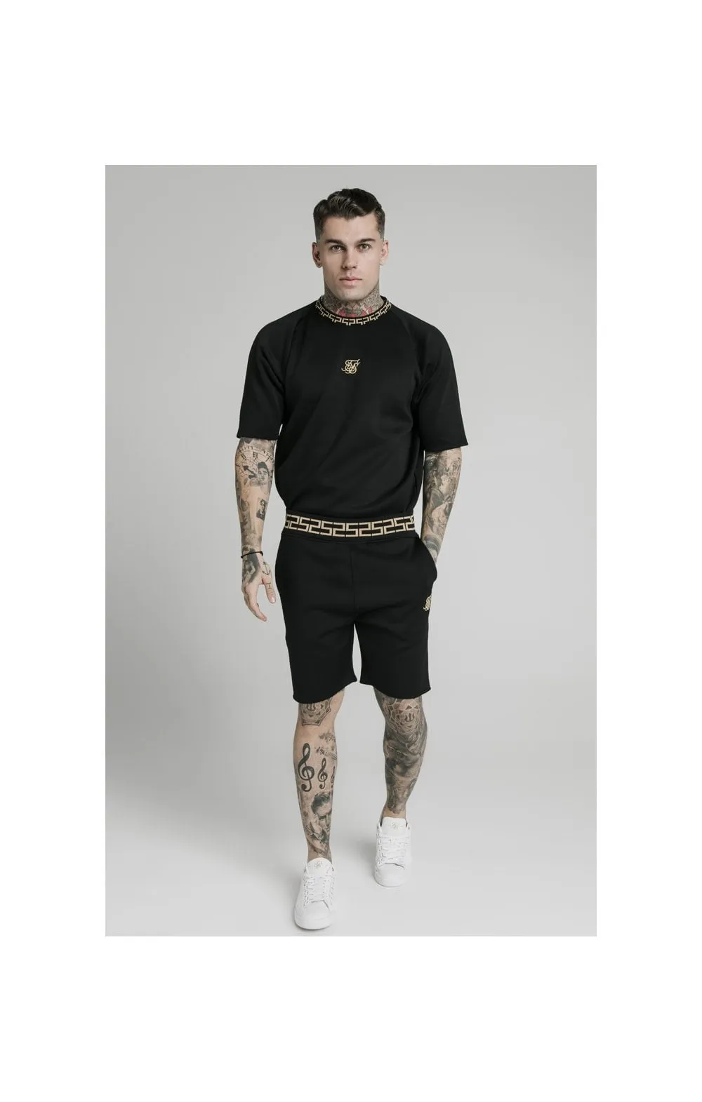 SikSilk Chain Rib Relaxed Shorts - Black sold by Siksilk product image thumbnail 2