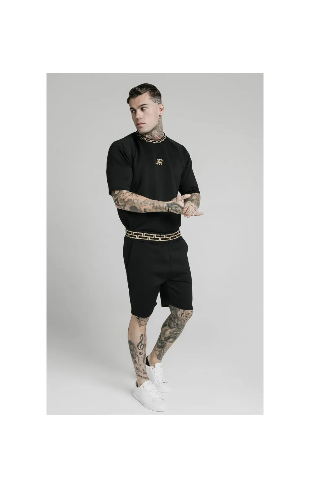 SikSilk Chain Rib Relaxed Shorts - Black sold by Siksilk product image thumbnail 3