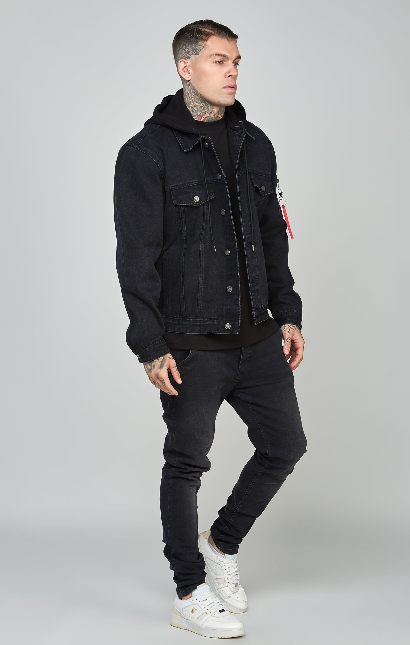 Denim Flight Jacket sold by Siksilk product image thumbnail 2
