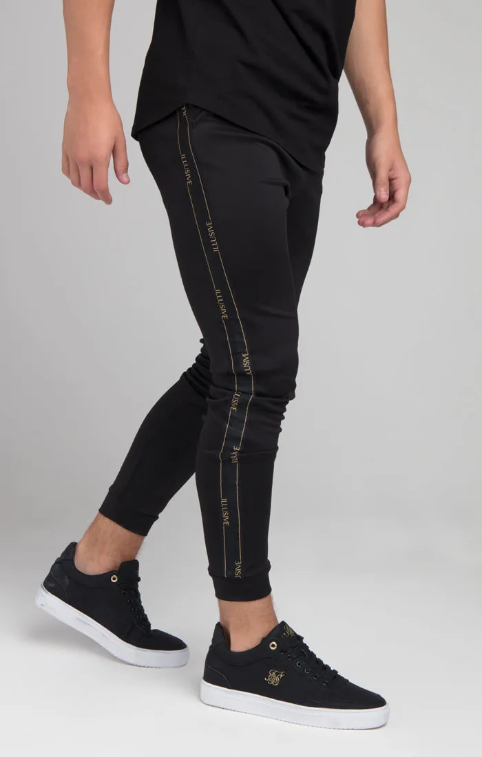 Boys Illusive Black Taped Jogger sold by Siksilk