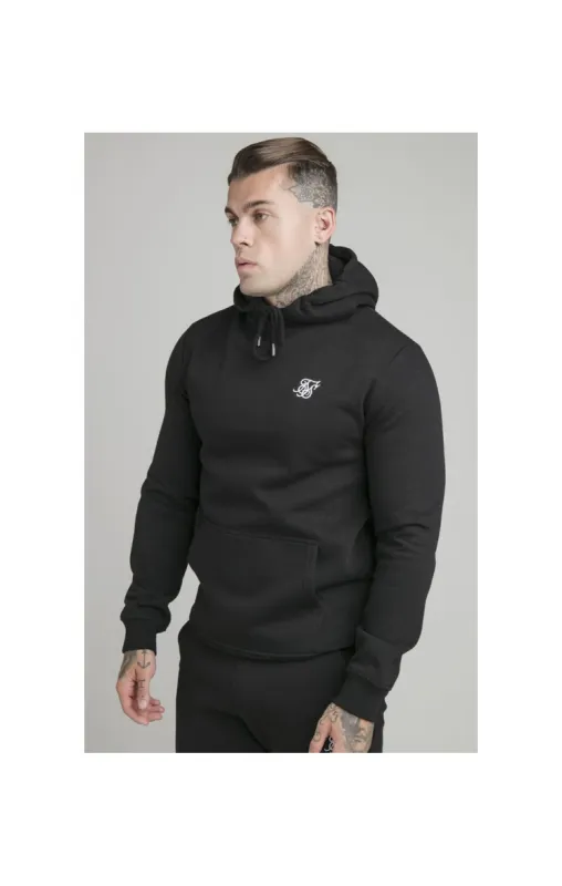 Black Essential Muscle Fit Overhead Hoodie sold by Siksilk