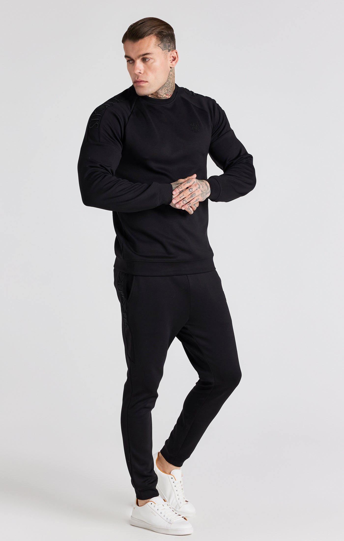 Black Panel Sweatshirt sold by Siksilk product image thumbnail 4