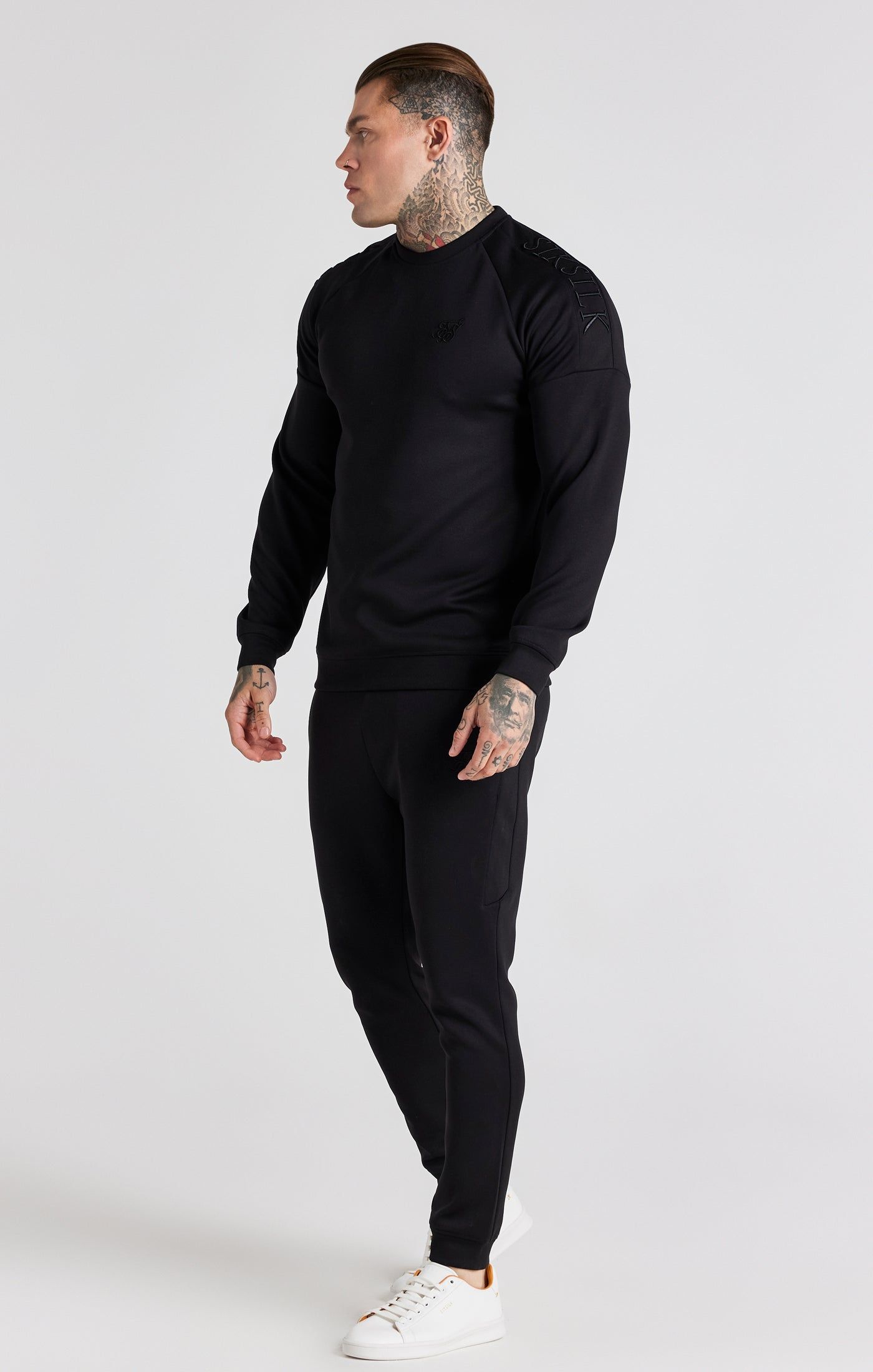 Black Panel Sweatshirt sold by Siksilk product image thumbnail 3