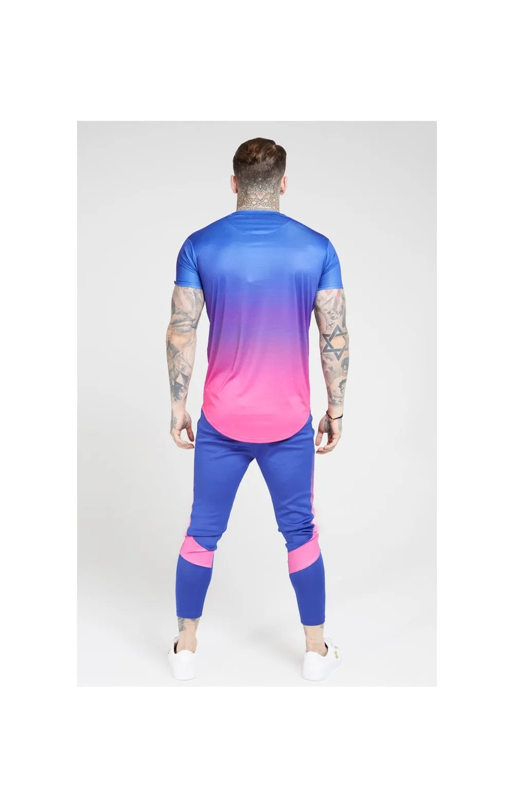 SikSilk S/S Marl Fade Panel Tech Tee – Neon Blue sold by Siksilk product image thumbnail 5