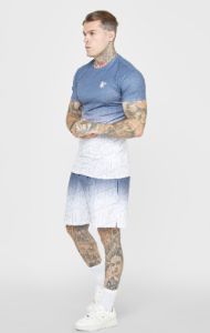 Navy Logo Fade Swim Short sold by Siksilk