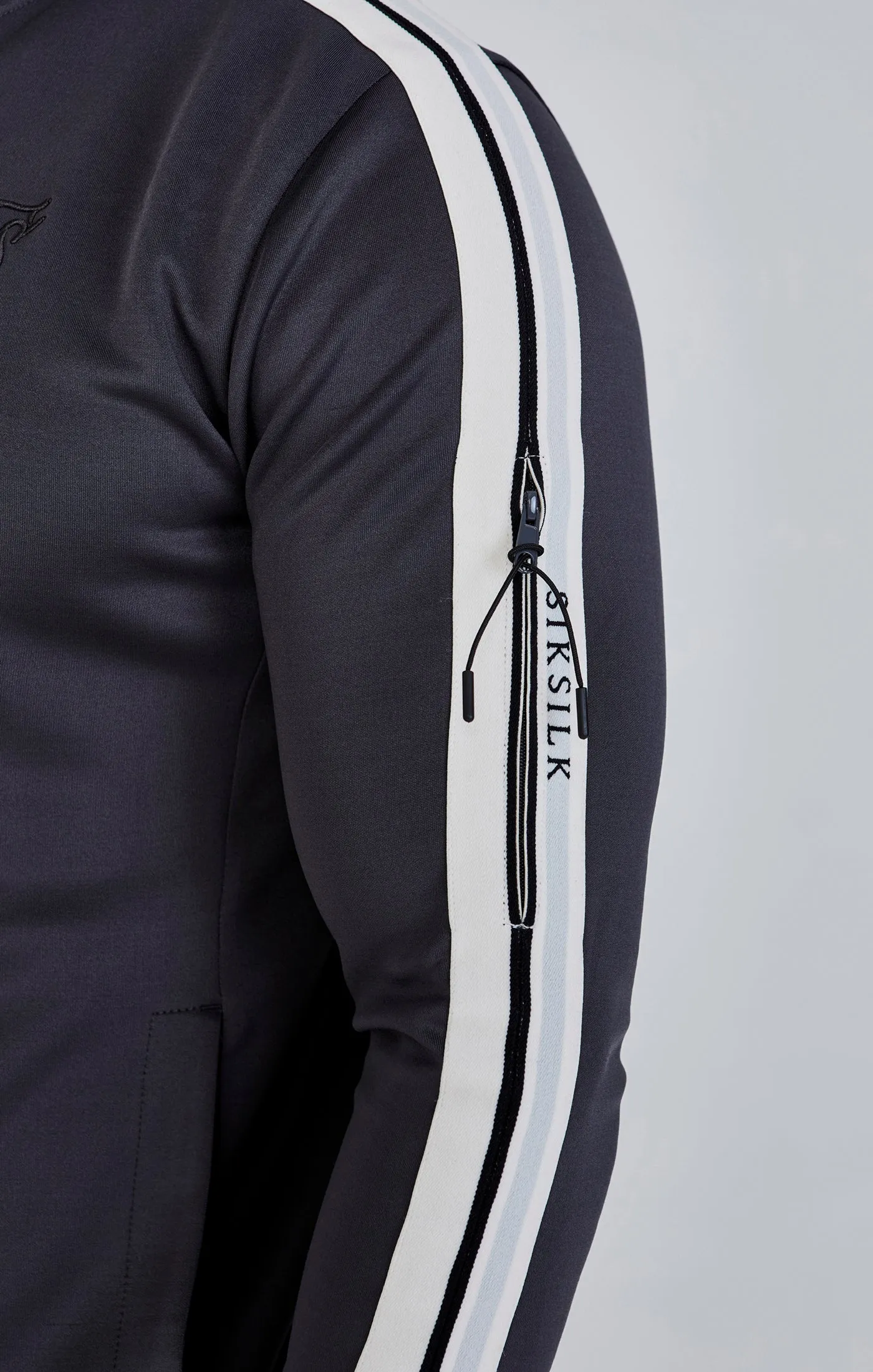 Grey Full Zip Hoodie sold by Siksilk product image thumbnail 3