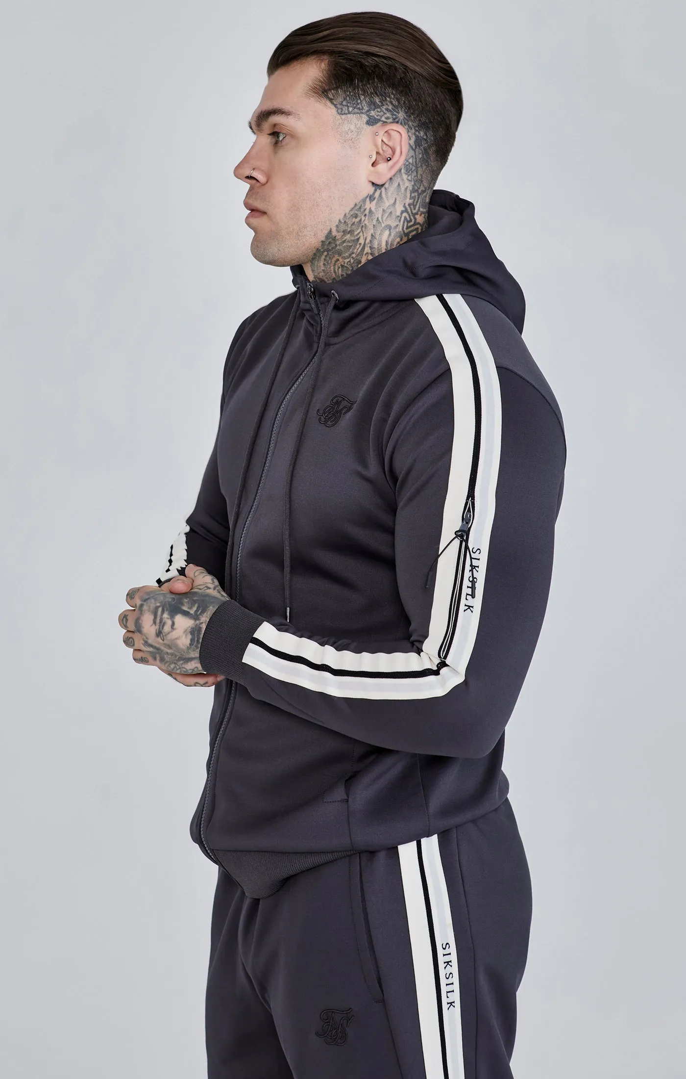 Grey Full Zip Hoodie sold by Siksilk