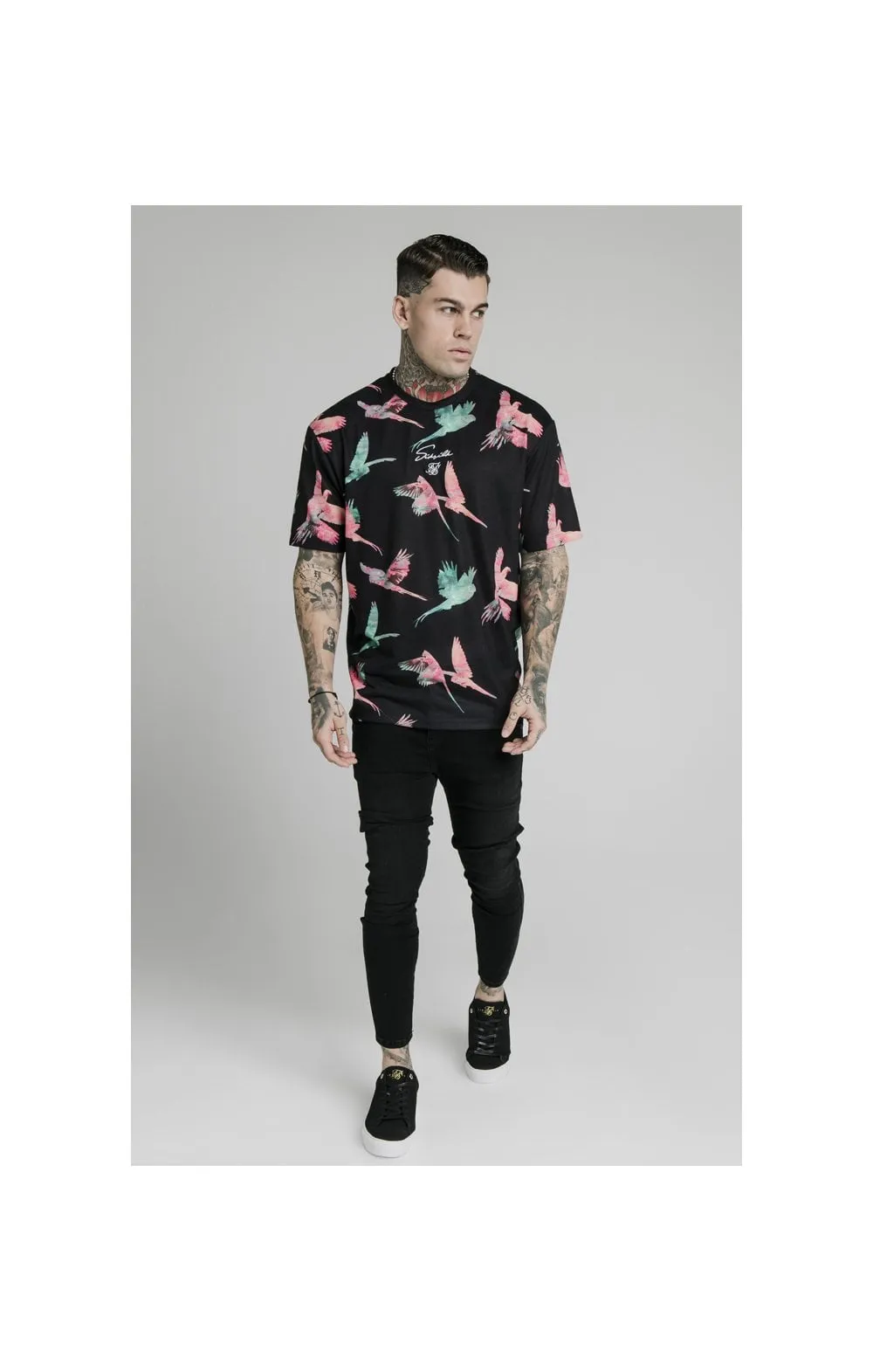 SikSilk S/S Essential Tee - Black,Teal & Pink sold by Siksilk product image thumbnail 2
