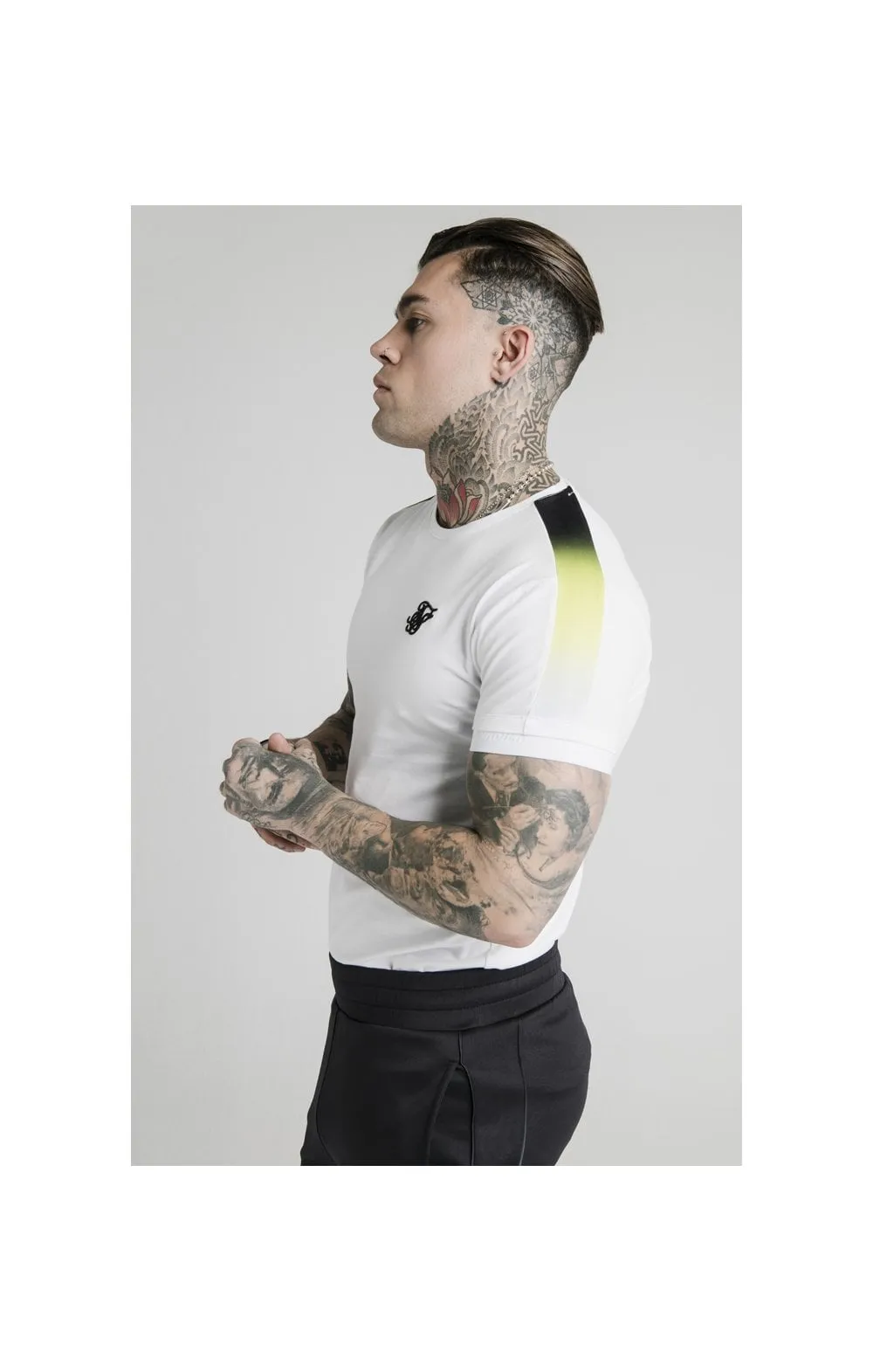 SikSilk S/S Fade Panel Tech Tee - White sold by Siksilk product image thumbnail 2