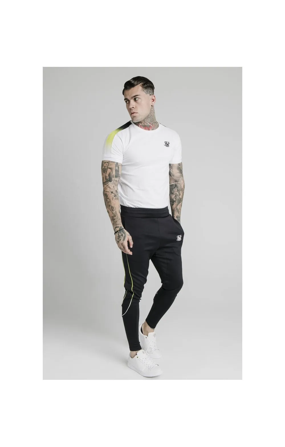 SikSilk S/S Fade Panel Tech Tee - White sold by Siksilk product image thumbnail 4