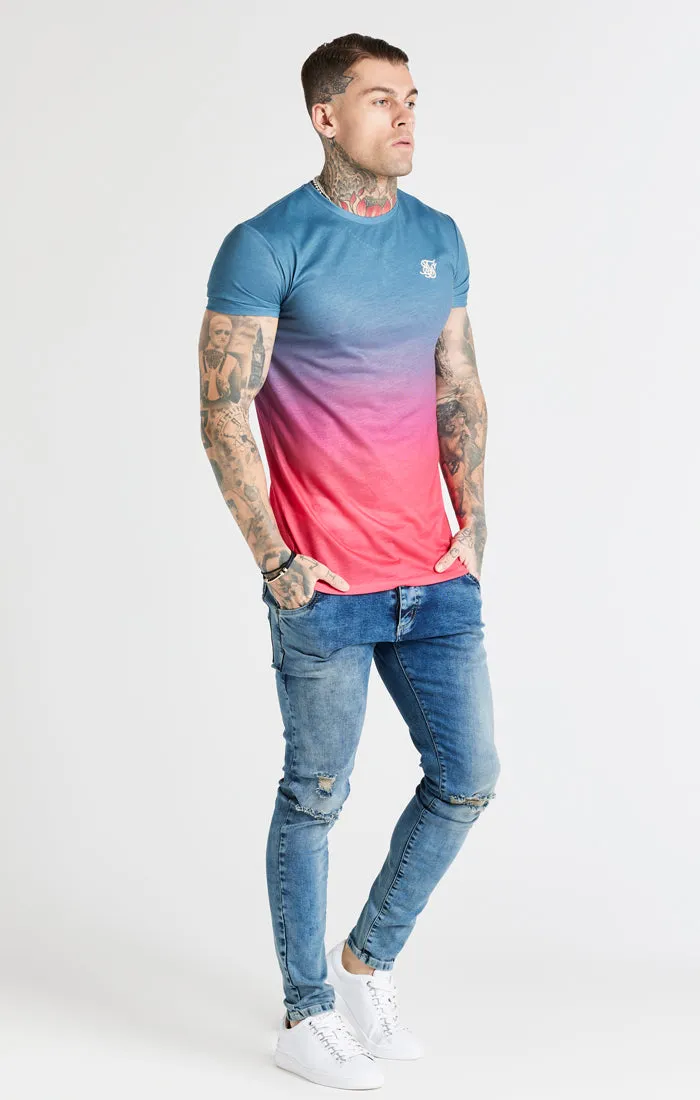 Grey Fade Muscle Fit T-Shirt sold by Siksilk product image thumbnail 5