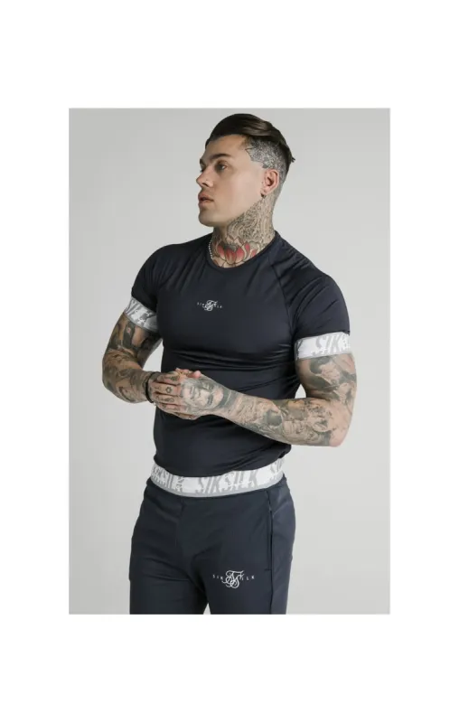 SikSilk S/S Scope Tape Tech Tee – Navy sold by Siksilk