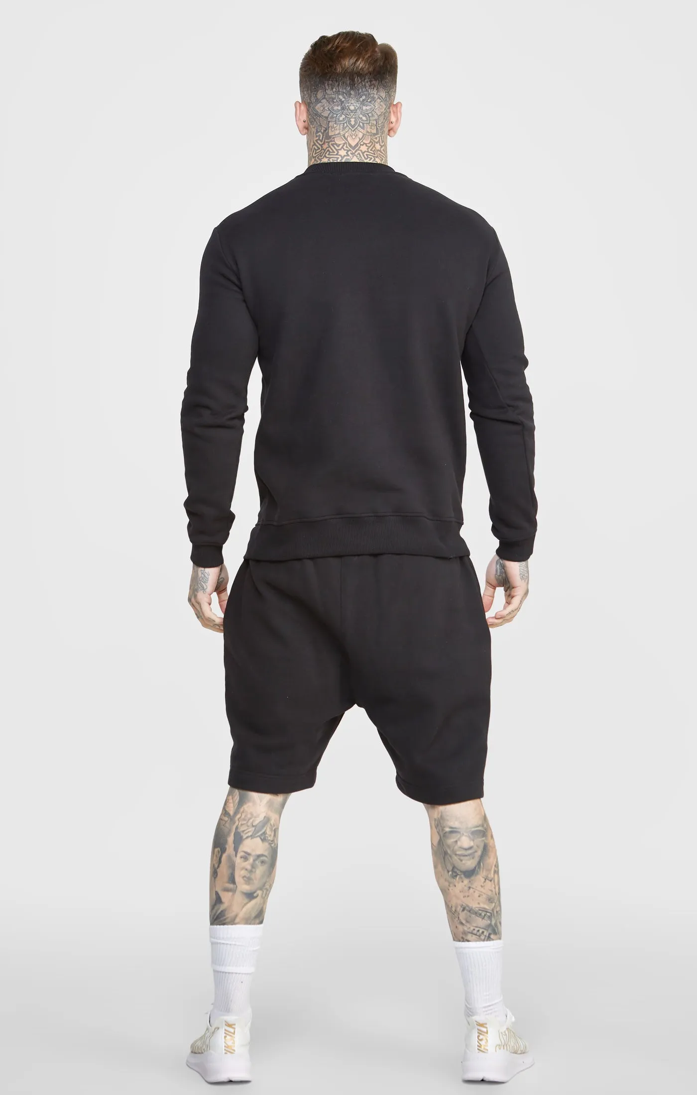 Black Script Embroidery Short sold by Siksilk product image thumbnail 5