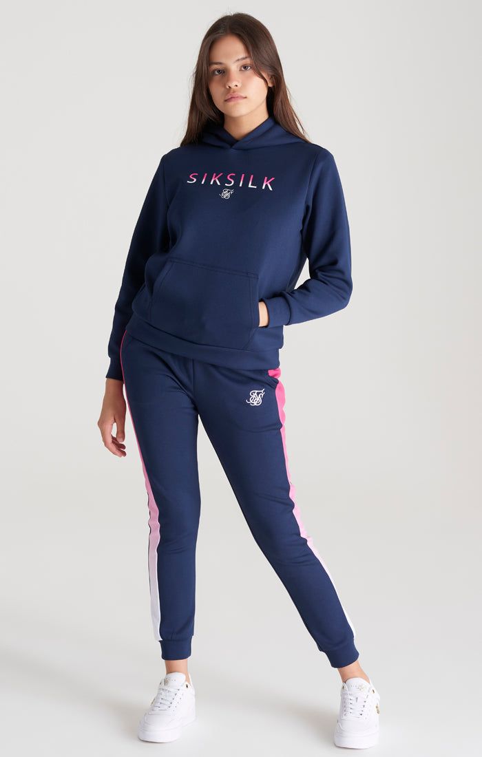Girls Navy Fade Logo Track Top sold by Siksilk product image thumbnail 6