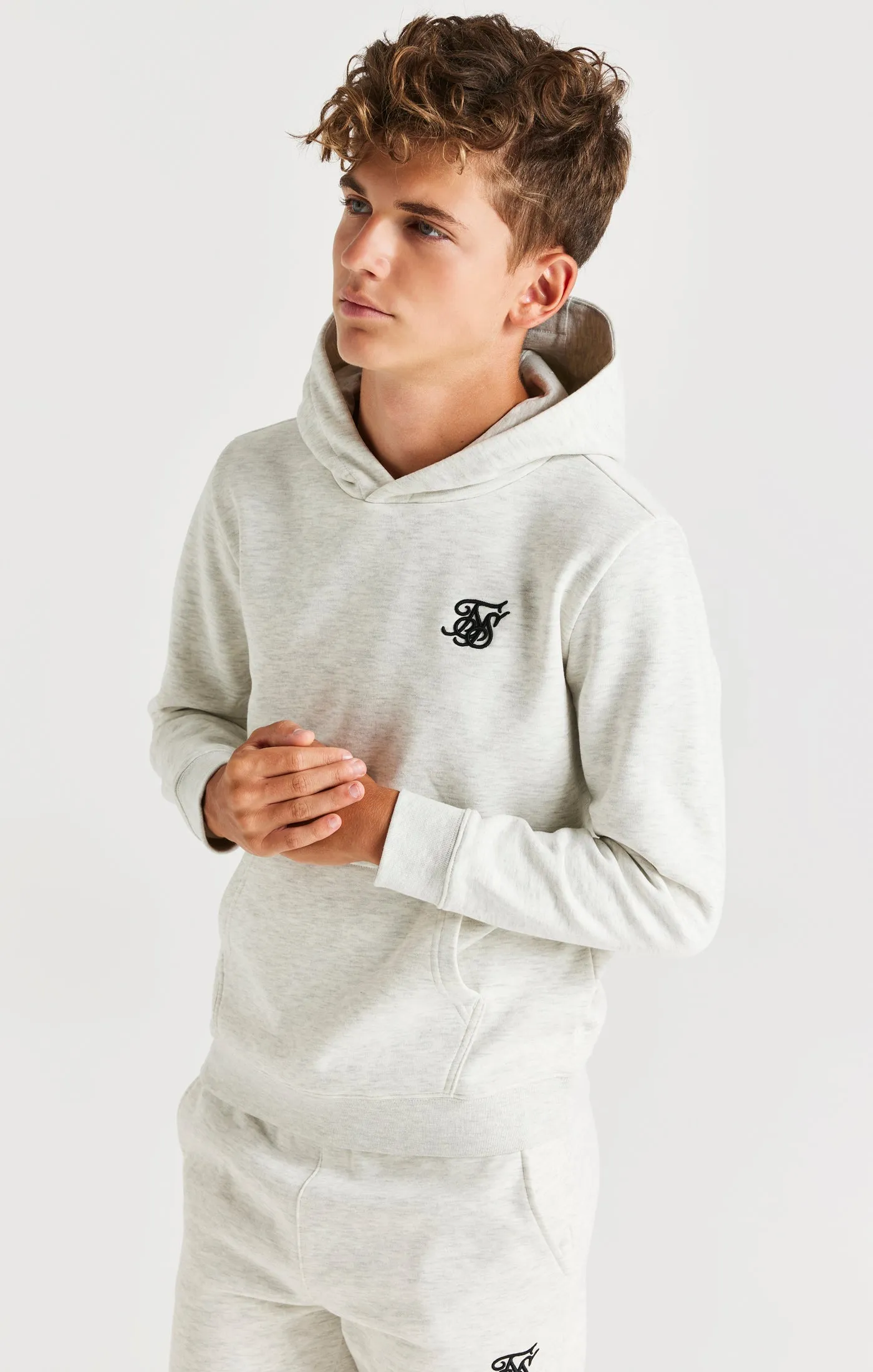 SikSilk Overhead Hoodie - Snow Marl sold by Siksilk