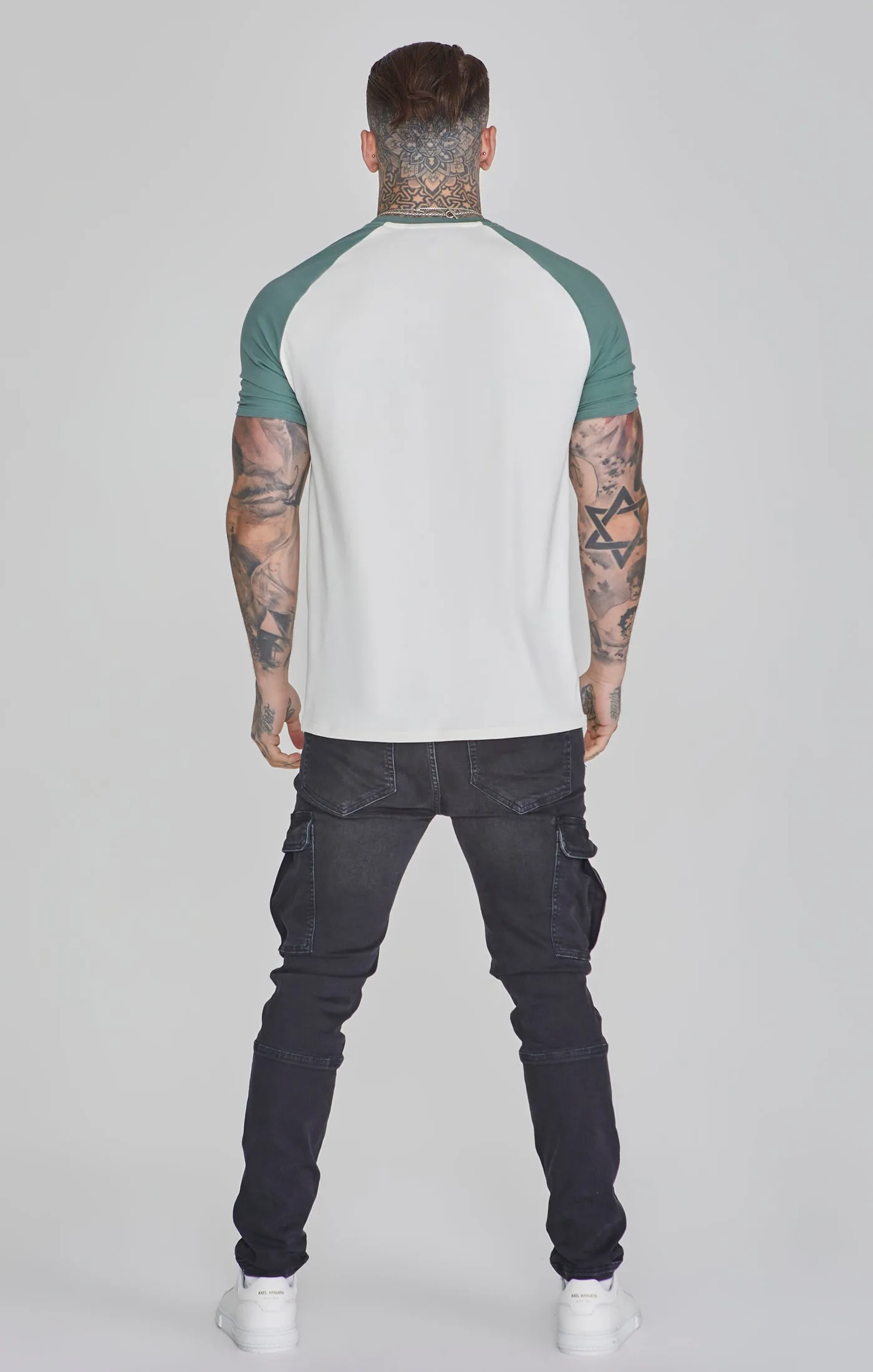 Ecru Green Raglan T-Shirt sold by Siksilk product image thumbnail 5