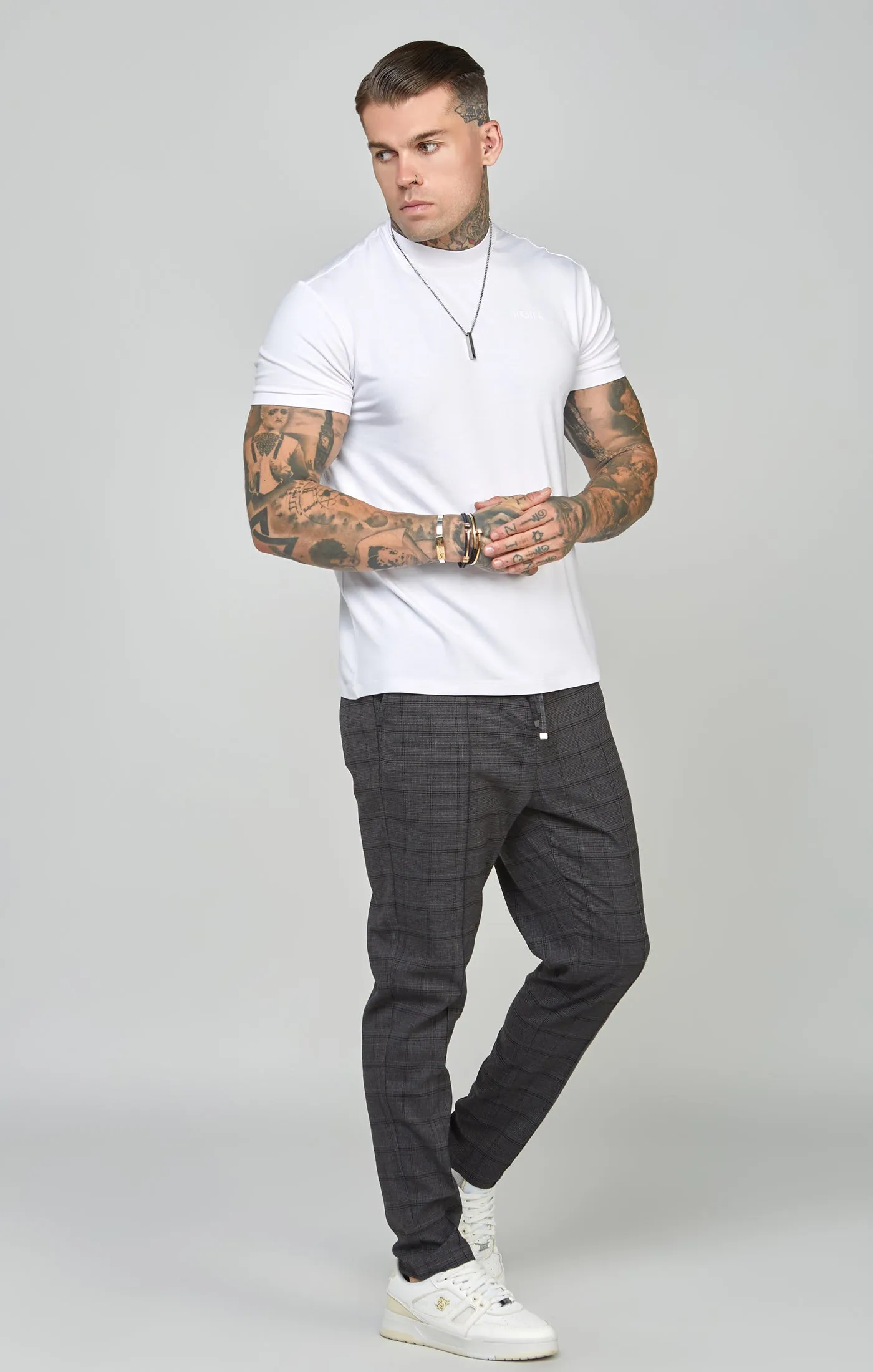 Black Tapered Fit Smart Woven Joggers sold by Siksilk product image thumbnail 3