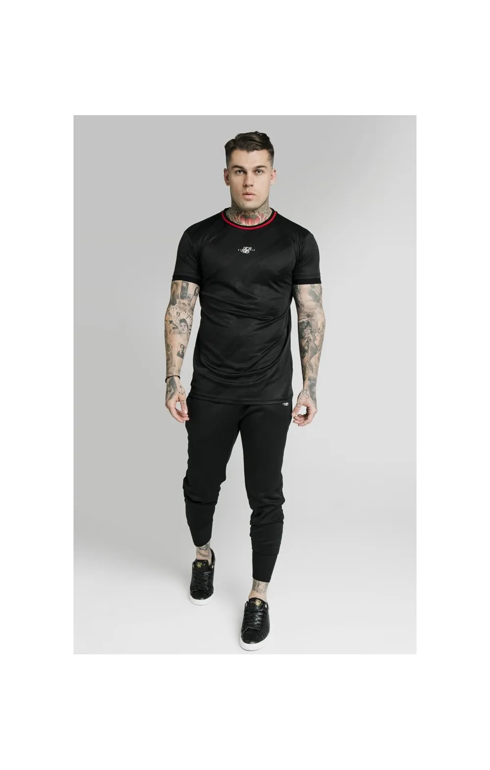SikSilk Tranquil Jacquard Tee - Black sold by Siksilk product image thumbnail 4
