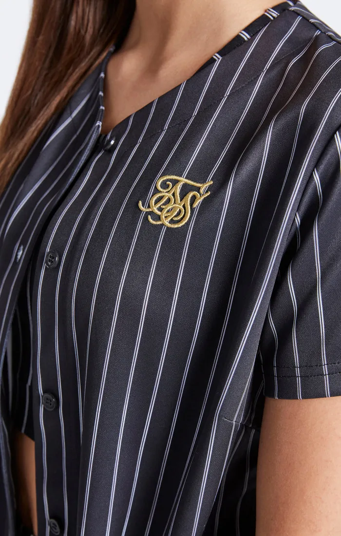 Girls Black Baseball Stripe Jersey sold by Siksilk product image thumbnail 2