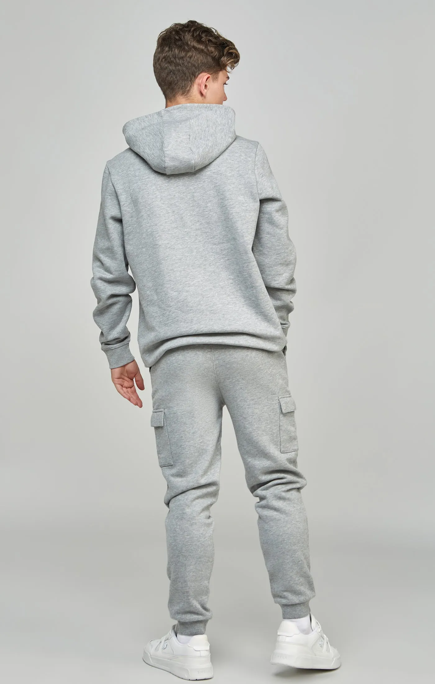 Boys Grey Essentials Hoodie sold by Siksilk product image thumbnail 5