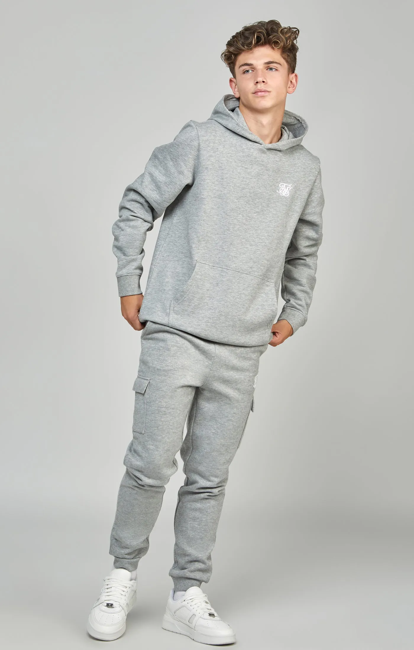 Boys Grey Essentials Hoodie sold by Siksilk product image thumbnail 3