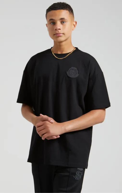Boys Messi x SikSilk Black Lion Graphic Oversized T-Shirt sold by Siksilk