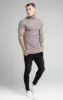 Grey Rib Raglan Muscle Fit T-Shirt sold by Siksilk