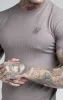 Grey Rib Raglan Muscle Fit T-Shirt sold by Siksilk