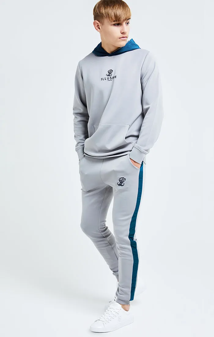 Illusive London Hybrid Overhead Hoodie - Grey & Blue sold by Siksilk product image thumbnail 5