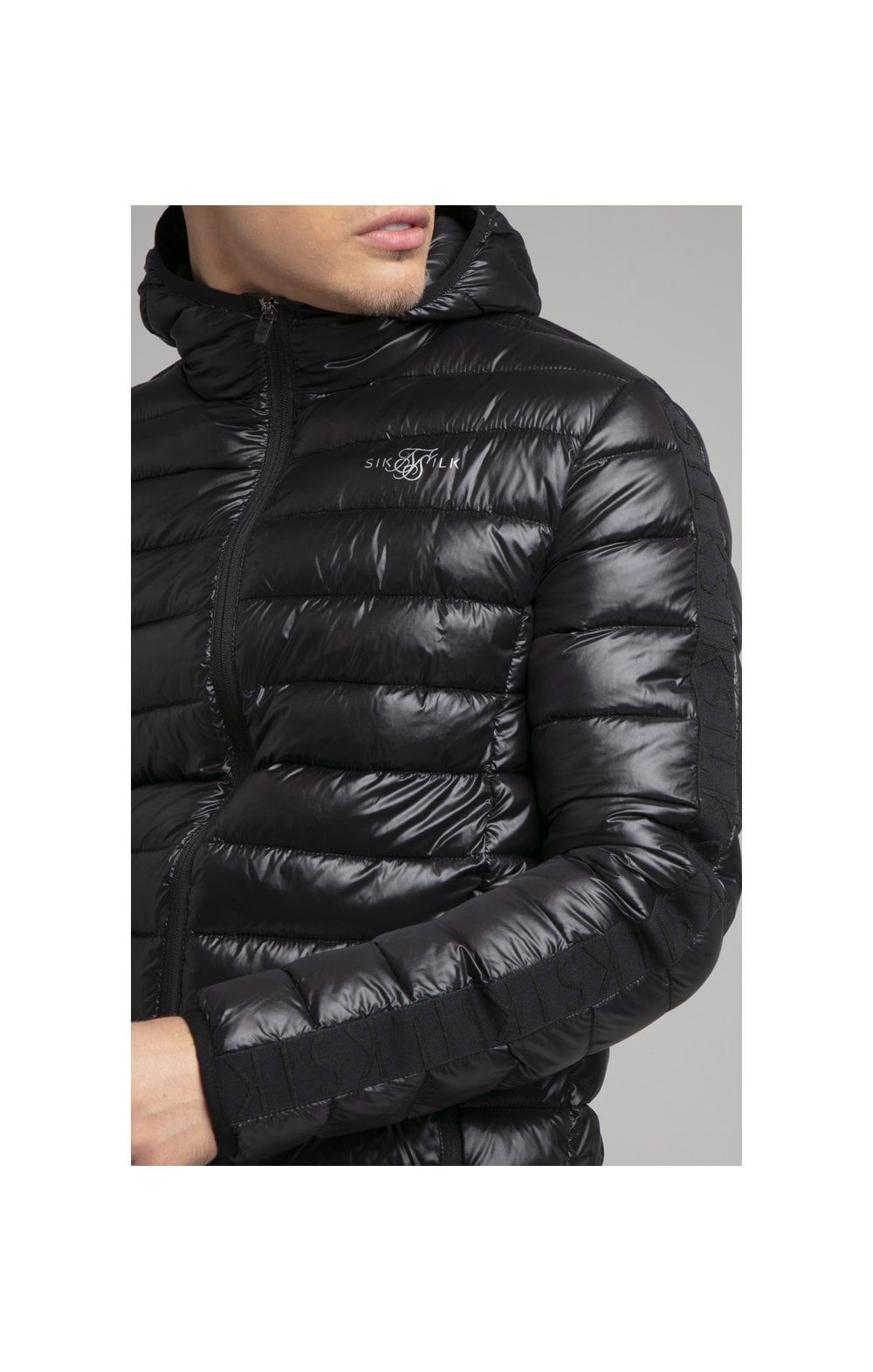 Black Lightweight Bubble Jacket sold by Siksilk product image thumbnail 3