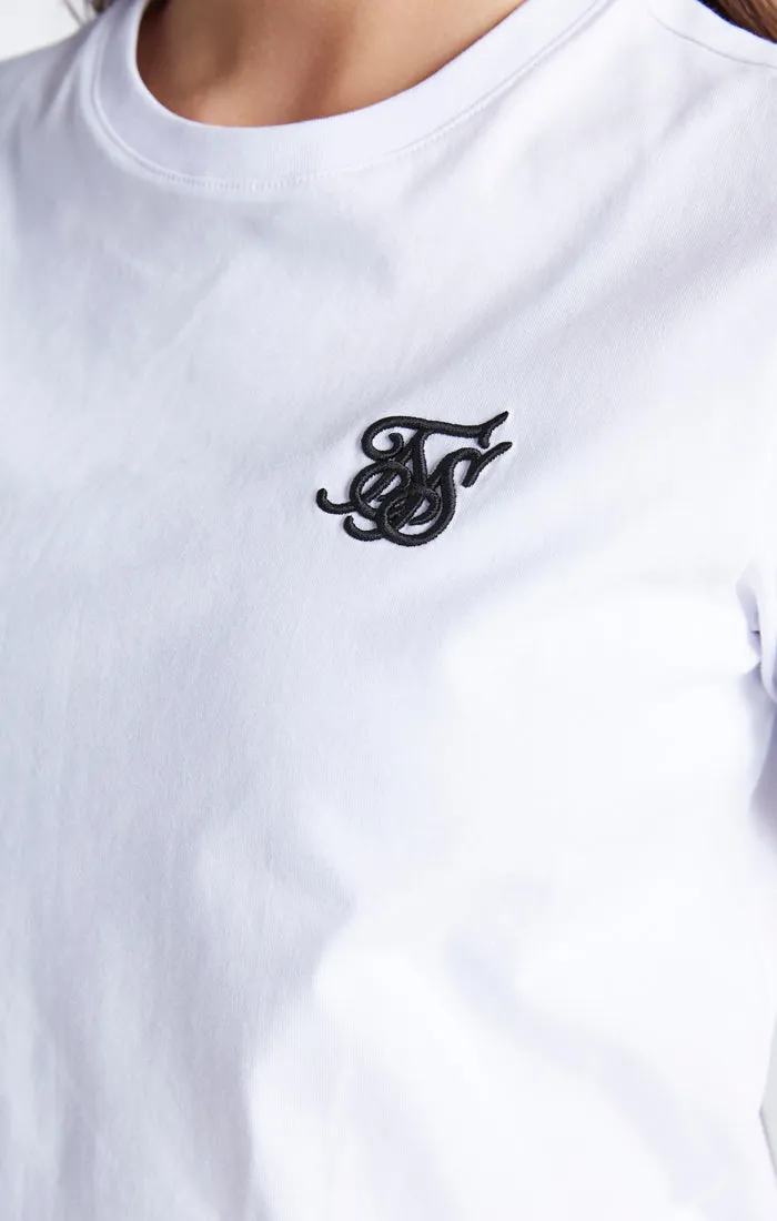 Girls White Essentials Boyfriend T-Shirt sold by Siksilk product image thumbnail 5