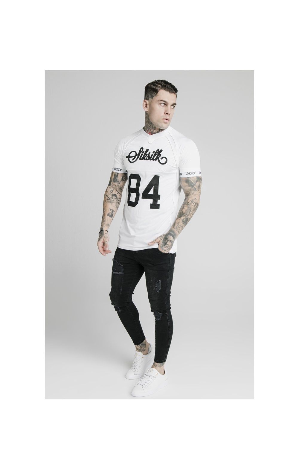 SikSilk Stretch Tee - White sold by Siksilk product image thumbnail 5
