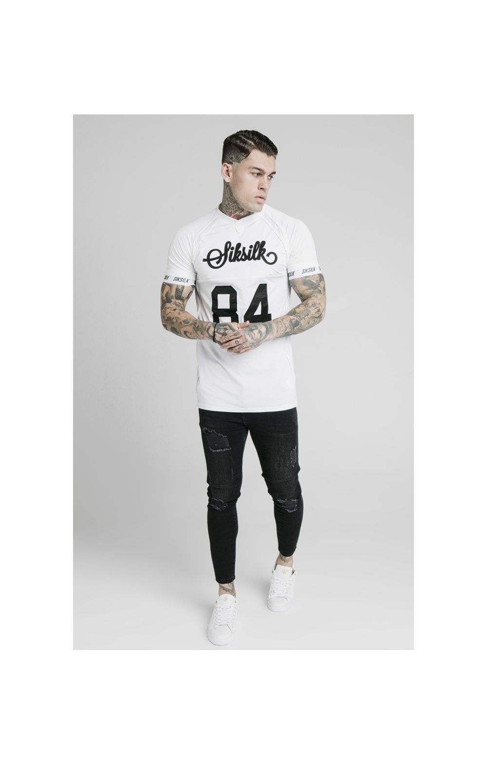 SikSilk Stretch Tee - White sold by Siksilk product image thumbnail 3