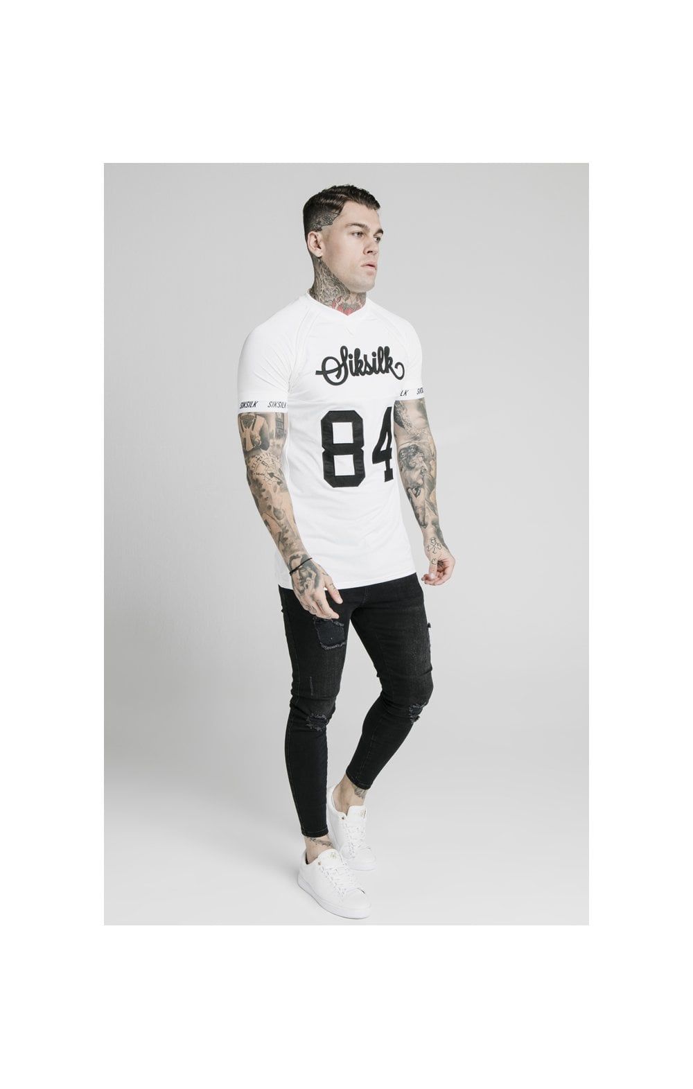 SikSilk Stretch Tee - White sold by Siksilk product image thumbnail 4