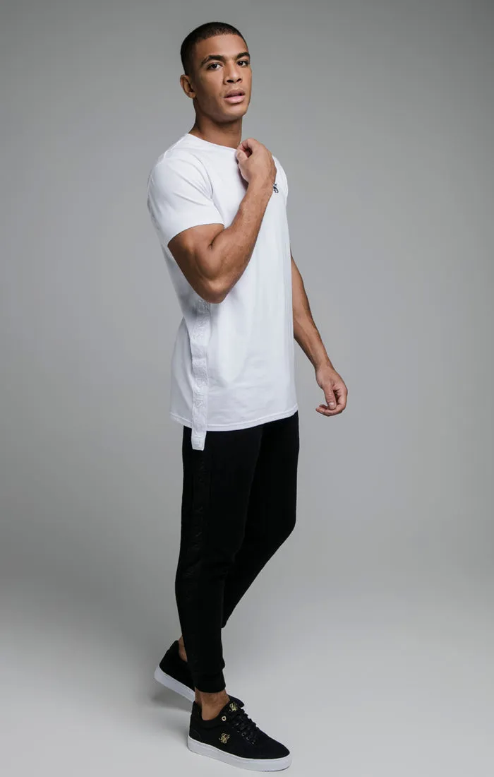 White Tape Muscle Fit T-Shirt sold by Siksilk product image thumbnail 3