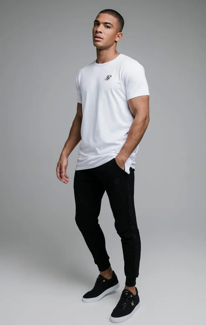 White Tape Muscle Fit T-Shirt sold by Siksilk