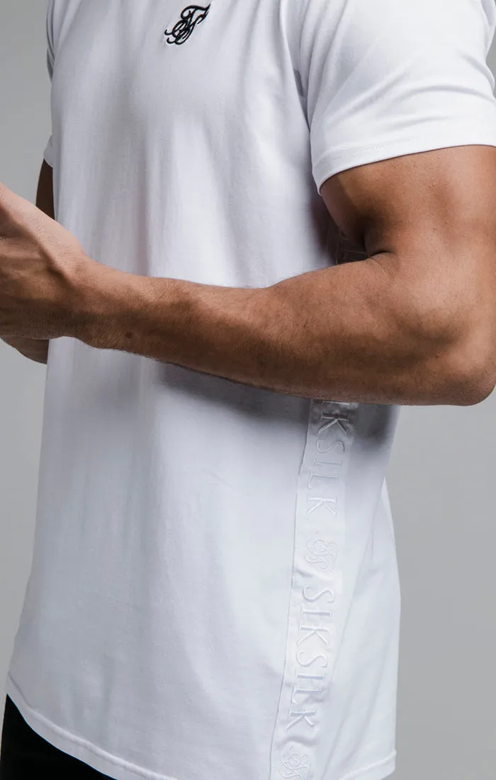 White Tape Muscle Fit T-Shirt sold by Siksilk product image thumbnail 2