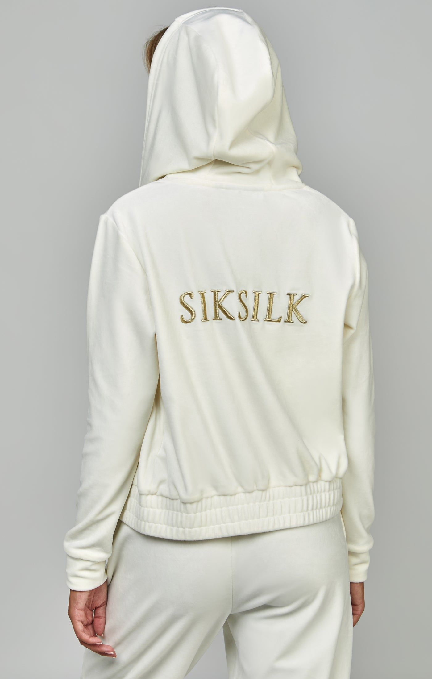 Ecru Velour Track Top sold by Siksilk product image thumbnail 2