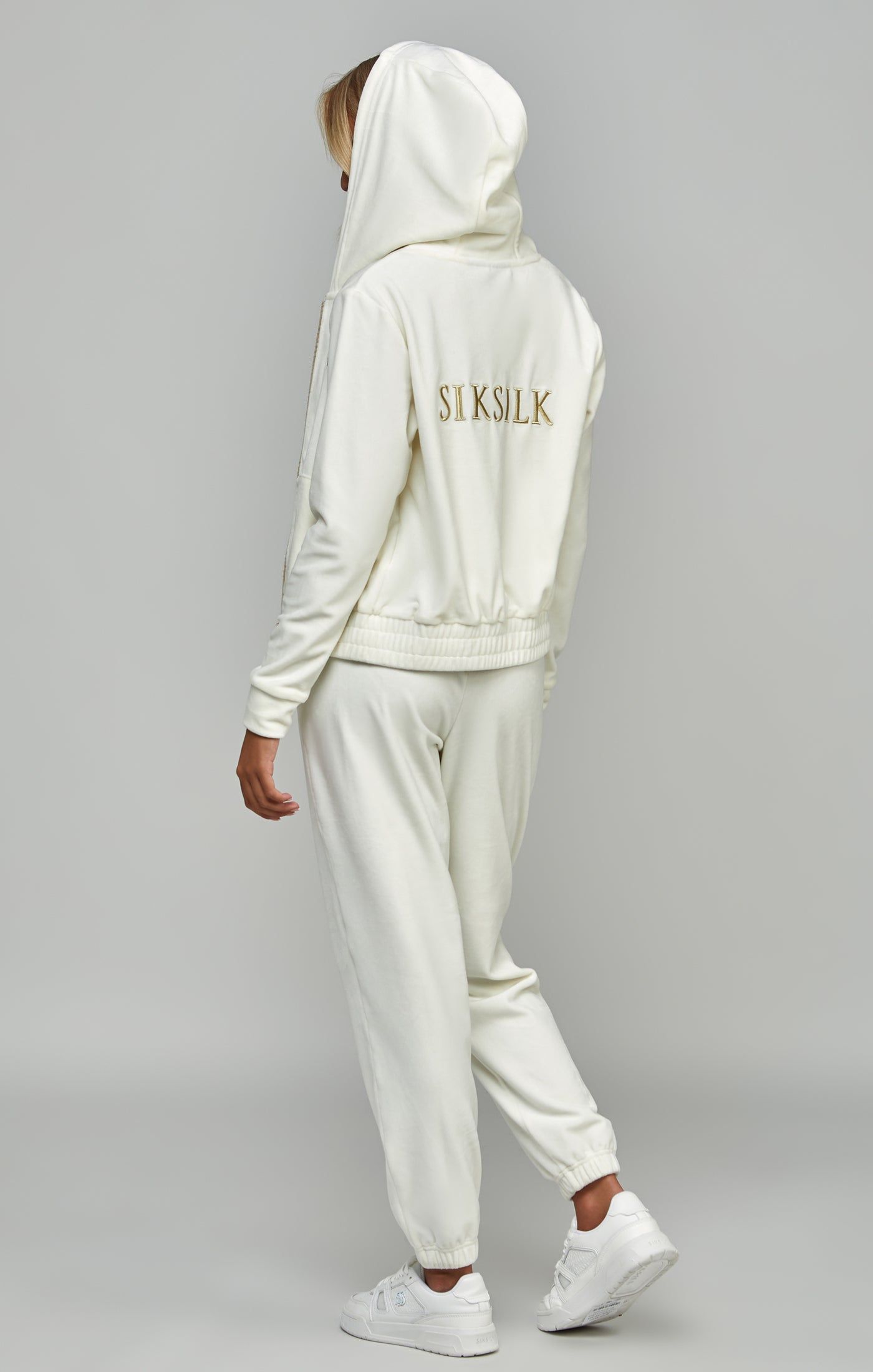 Ecru Velour Track Top sold by Siksilk product image thumbnail 5