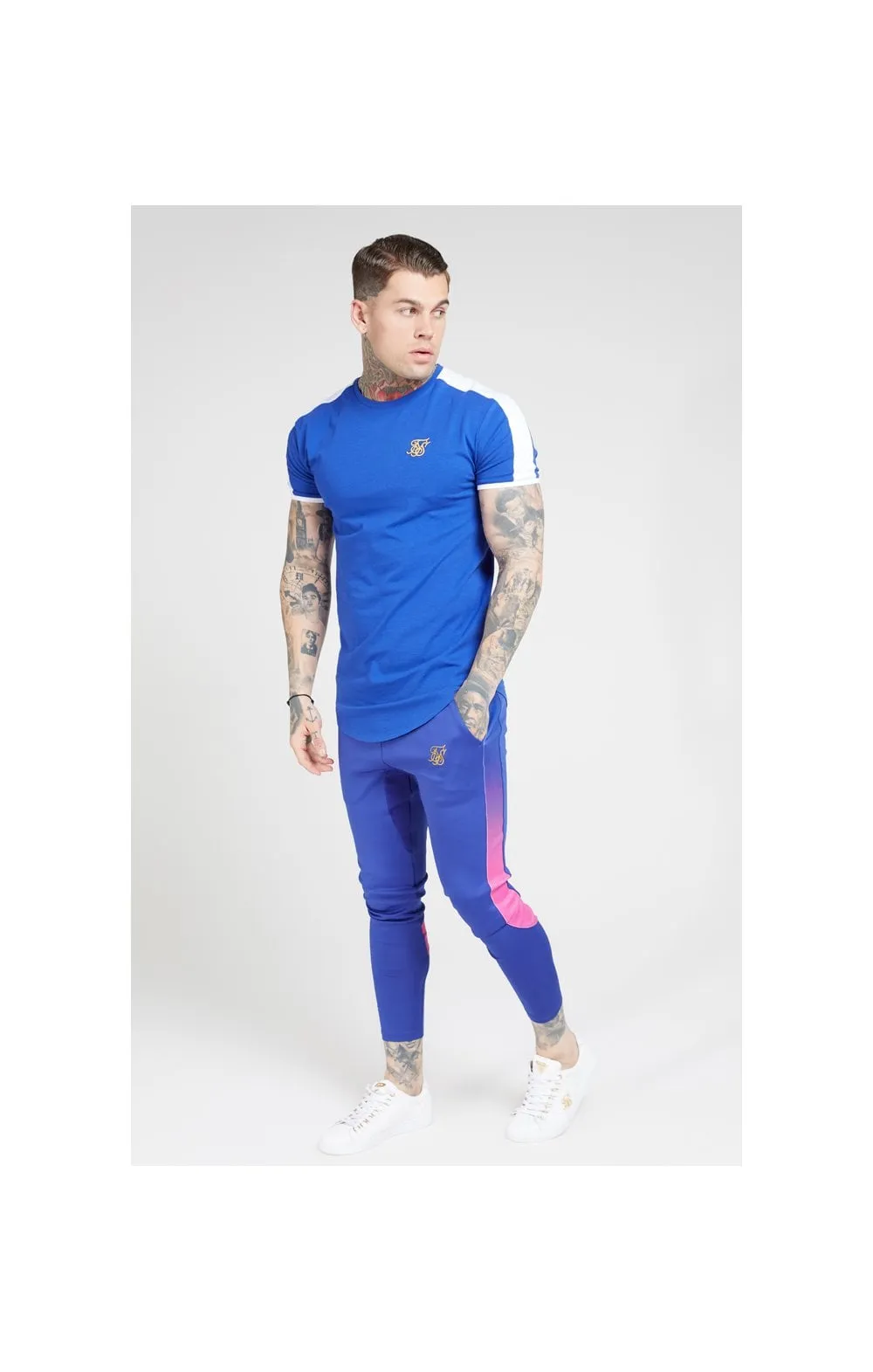 SikSilk Athlete fade Track Pants - Neon Blue sold by Siksilk product image thumbnail 5