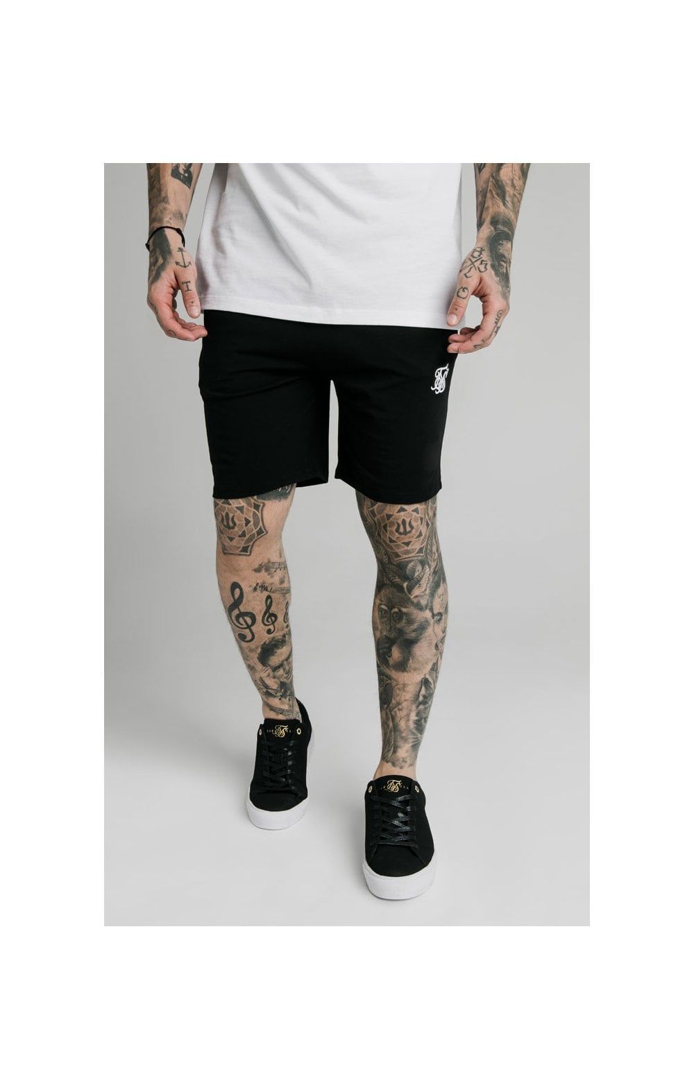 Black Essential Jersey Short sold by Siksilk