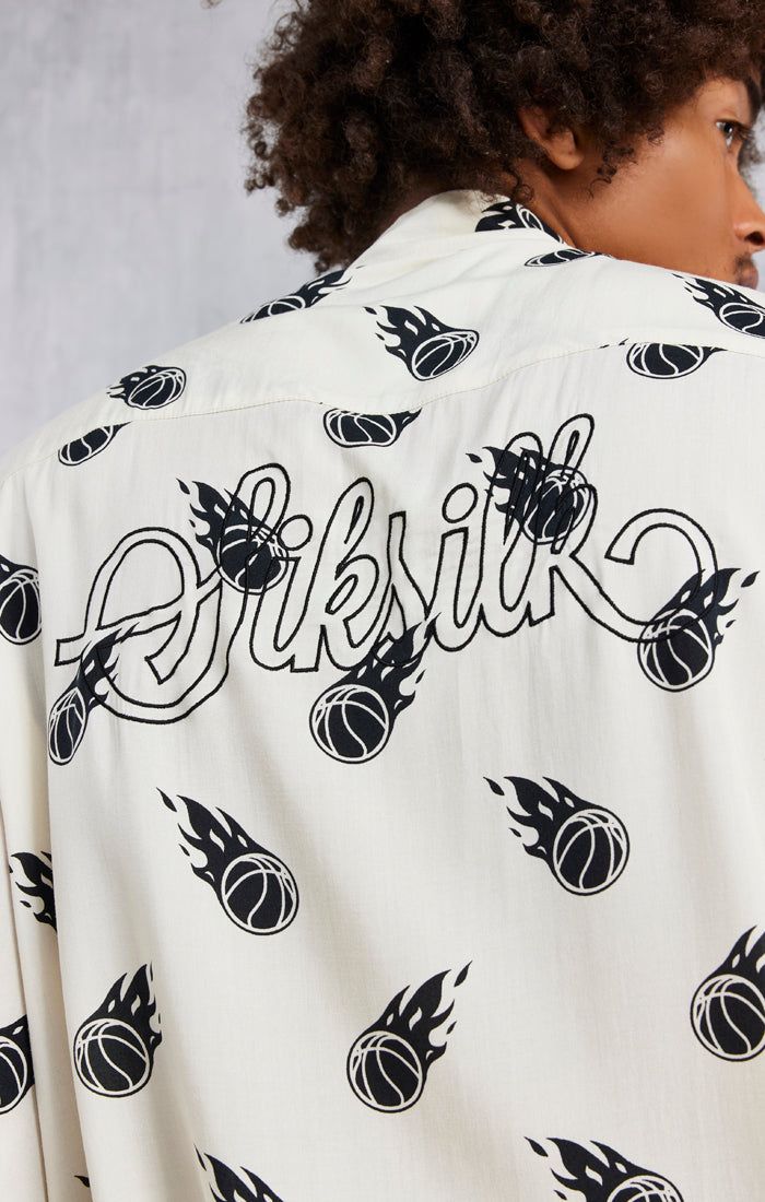 Space Jam x SikSilk Ecru Print Oversized Shirt sold by Siksilk product image thumbnail 6