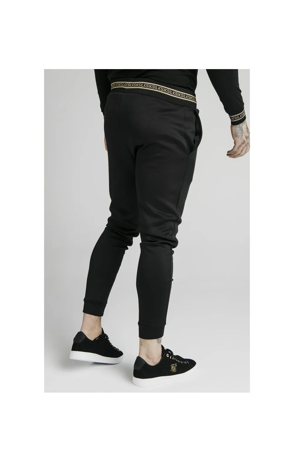 SikSilk Element Muscle Fit Cuff Joggers - Black & Gold sold by Siksilk product image thumbnail 4