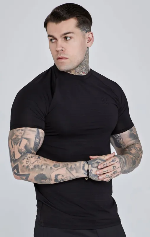 Black Muscle Fit T-Shirt sold by Siksilk