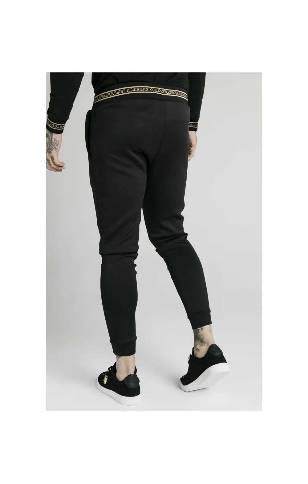 SikSilk Element Muscle Fit Cuff Joggers - Black & Gold sold by Siksilk product image thumbnail 5