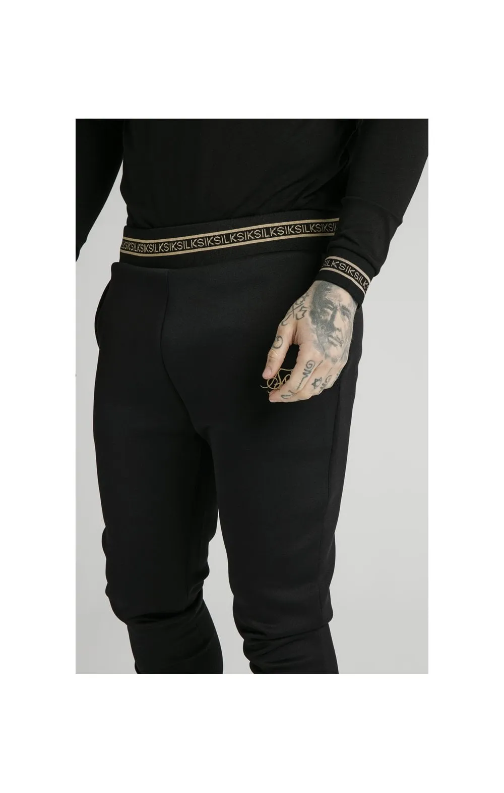 SikSilk Element Muscle Fit Cuff Joggers - Black & Gold sold by Siksilk product image thumbnail 2