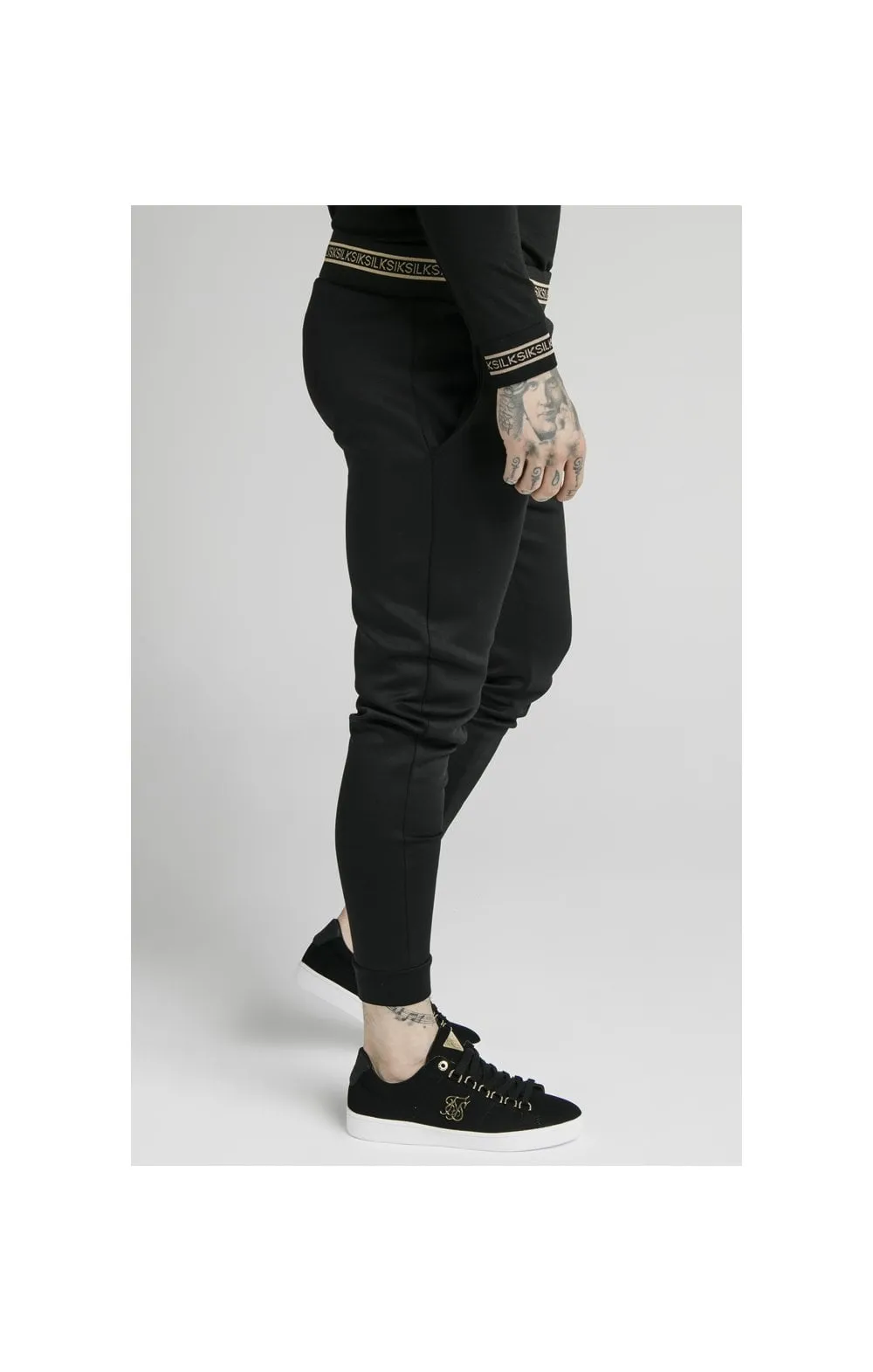 SikSilk Element Muscle Fit Cuff Joggers - Black & Gold sold by Siksilk product image thumbnail 3