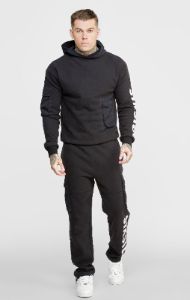 Black Contrast Pocket Cargo Pant sold by Siksilk