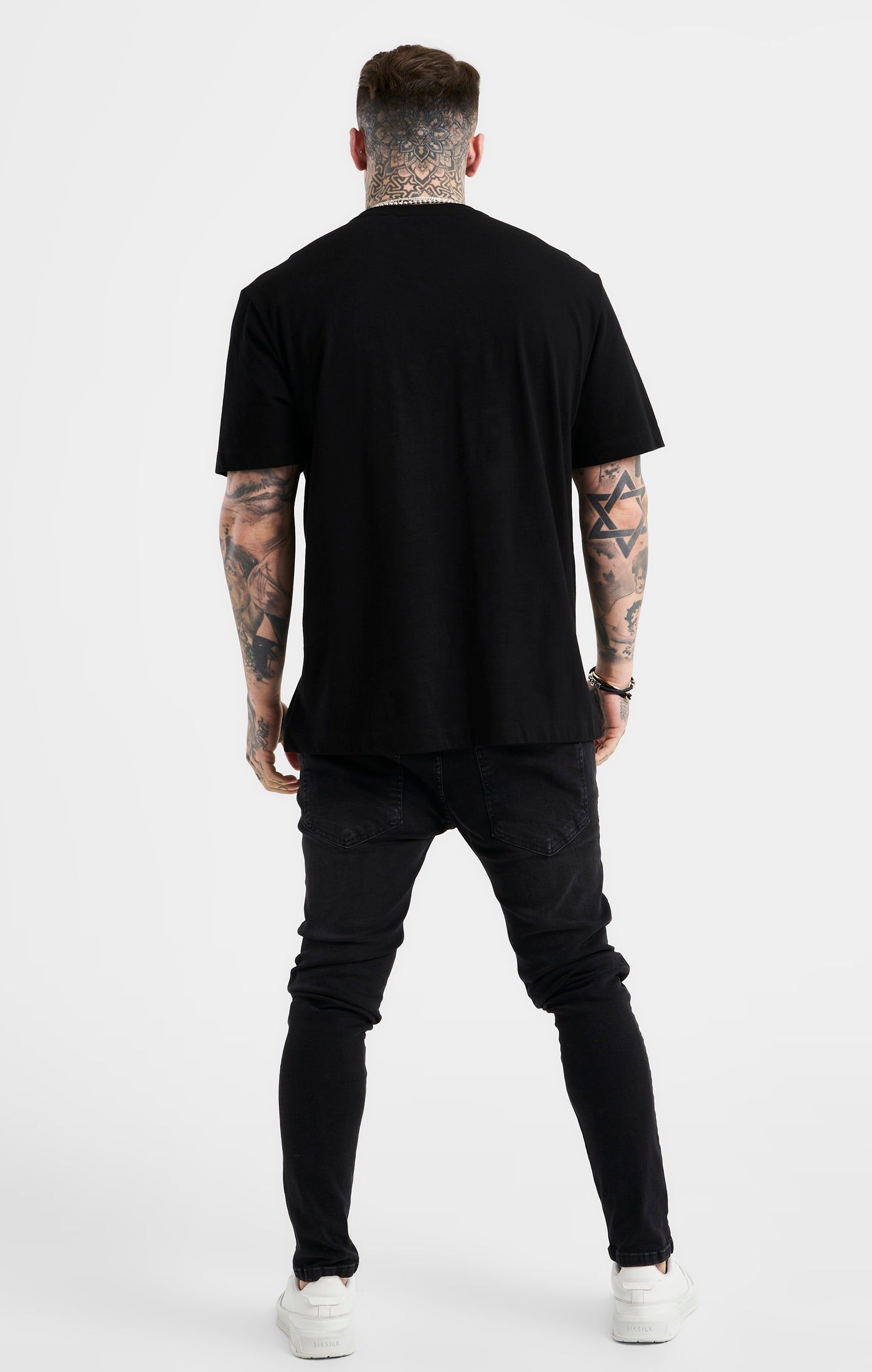 SikSilk Oversized Rhinestone Varsity T-Shirt - Black & Gold sold by Siksilk product image thumbnail 5